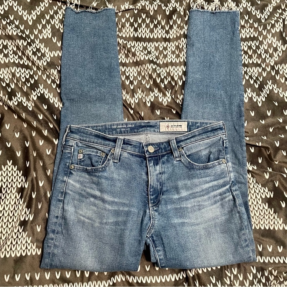 Ag Adriano Goldschmied the legging ankle blue skinny jeans 27